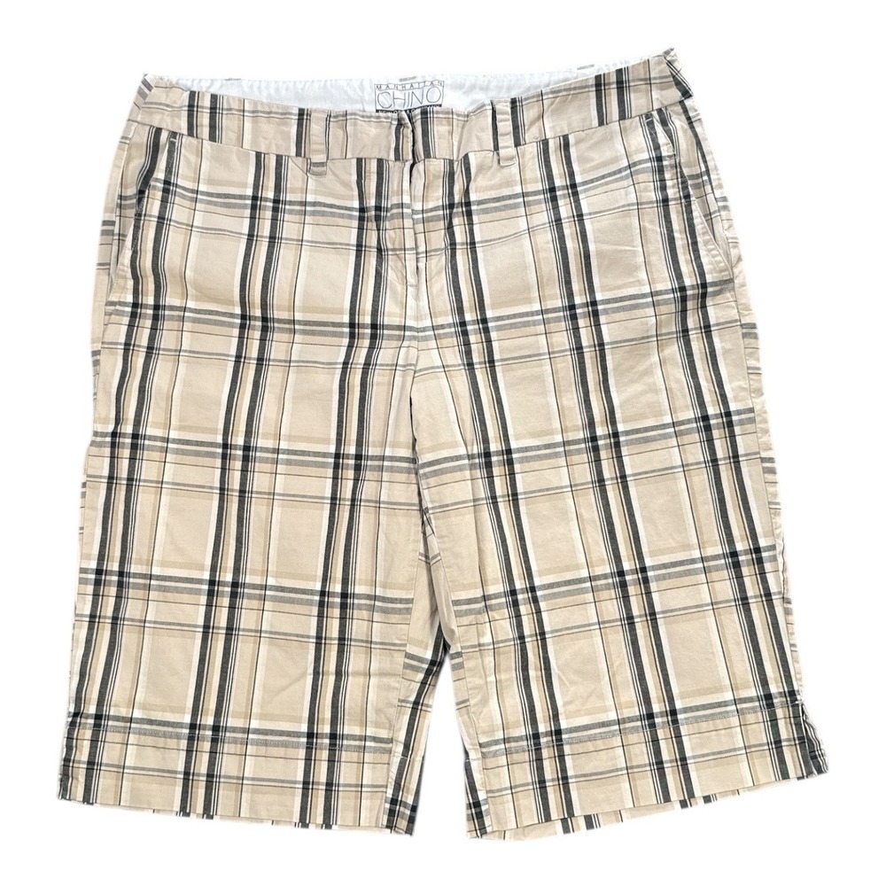 Manhattan Chino New York & Company Plaid Shorts Size 12 Cotton‎ Blend
